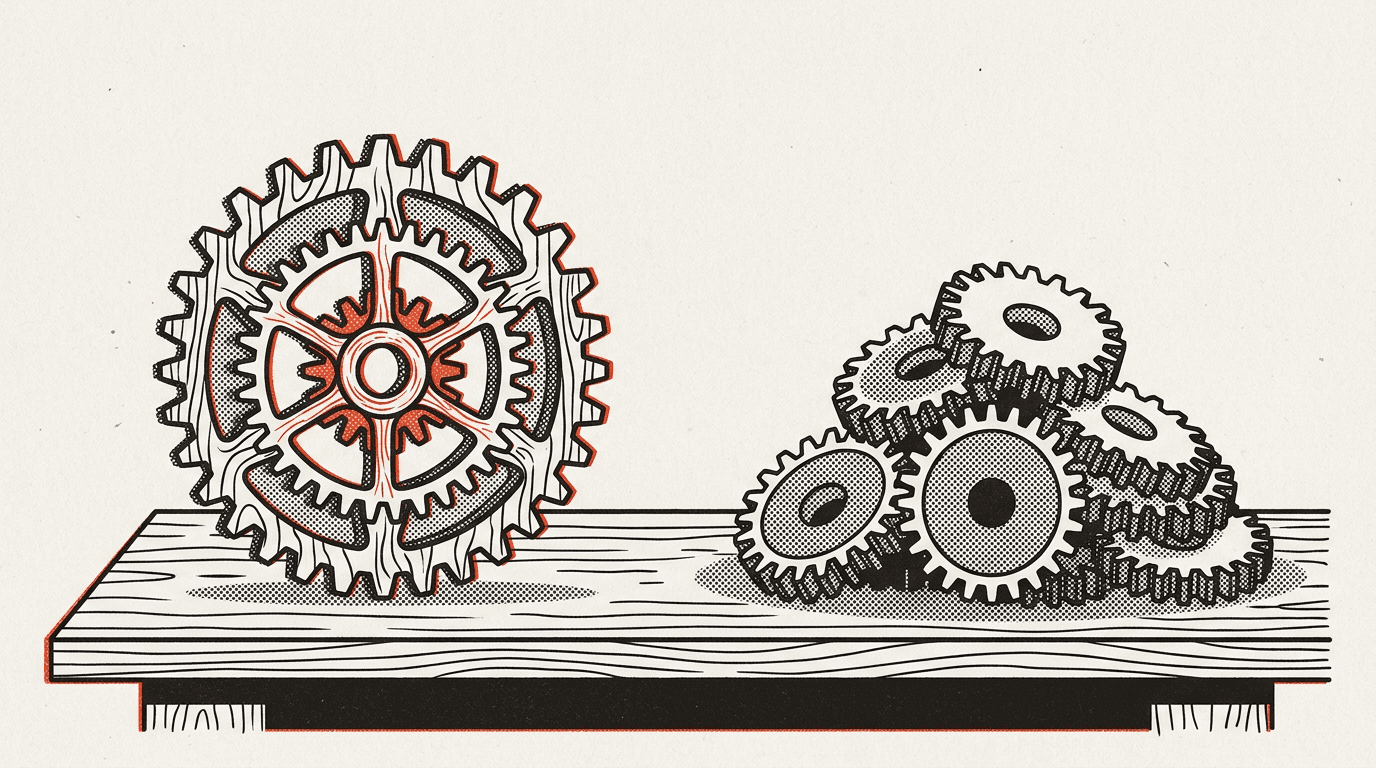 Cover illustration for The 76% Mistake: Why AI Build vs. Buy Is a Layer-by-Layer Choice