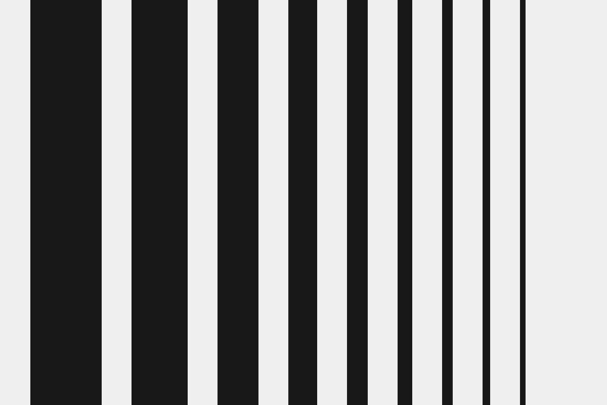 Abstract grayscale composition of vertical bars thinning left to right.